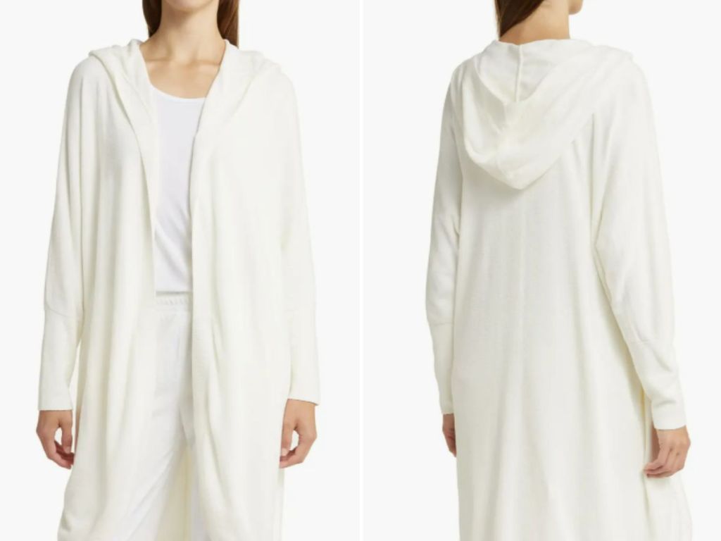 Barefoot Dreams CozyChic Lite Hooded Cocoon Cardigan 