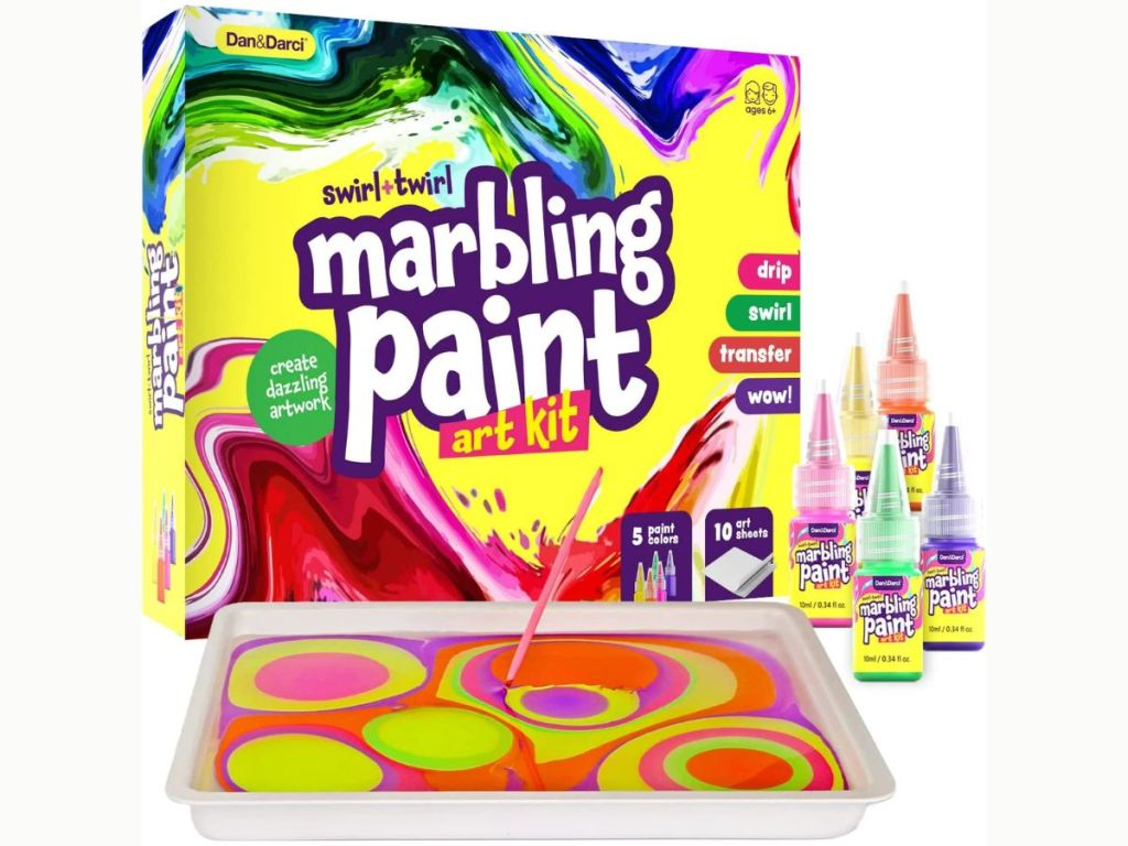 Dan&Darci Marbling Paint Art Kit for Kids