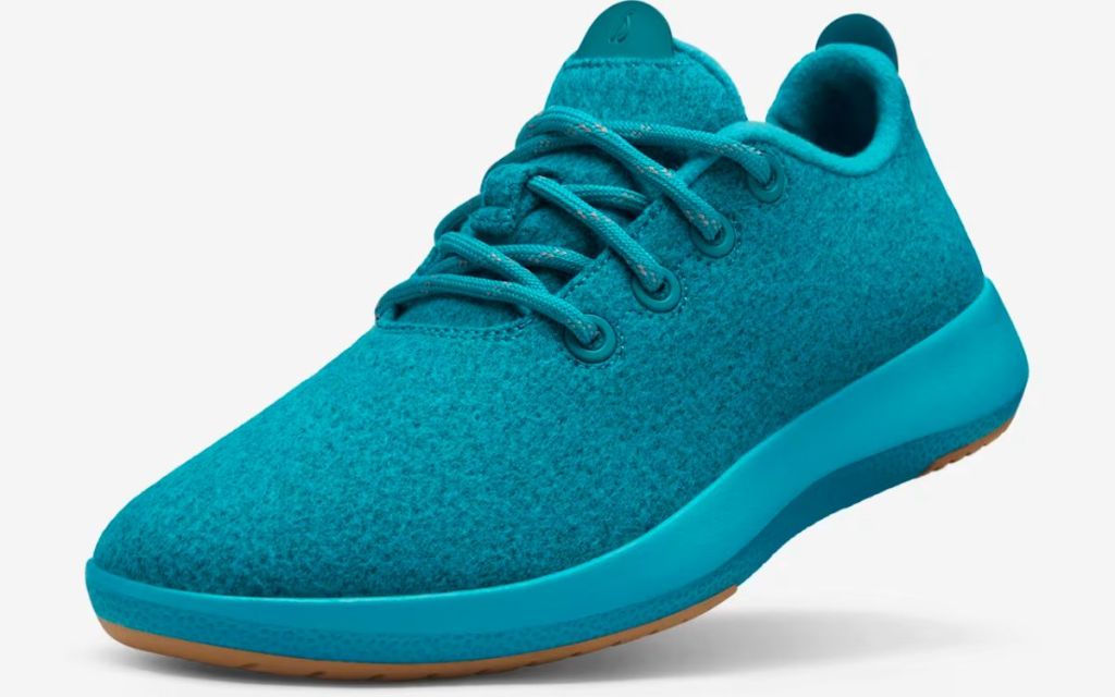 Allbirds Men's Wool Runner Mizzles in teal stock image