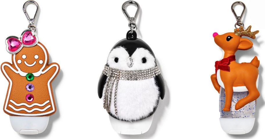 Stock images of 3 holiday Bath & Body works pocketbac holders