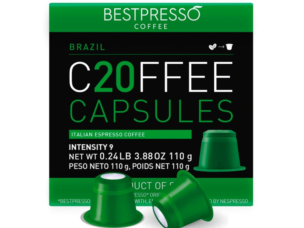 Bestpresso Coffee Pods Brazil Dark Roast box