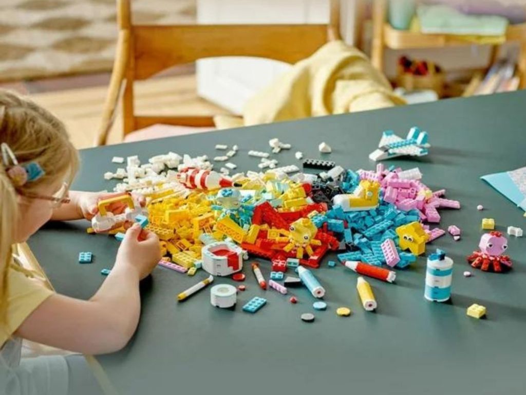 Child Playing with Legos