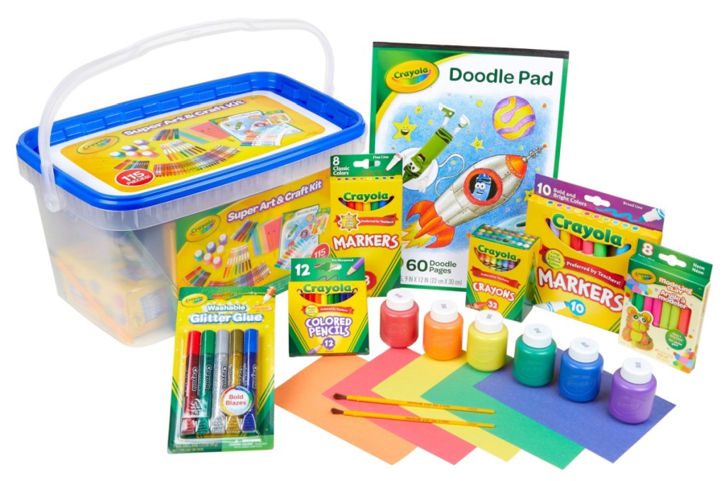 Crayola Kids' Super Art & Craft 115 Piece Kit