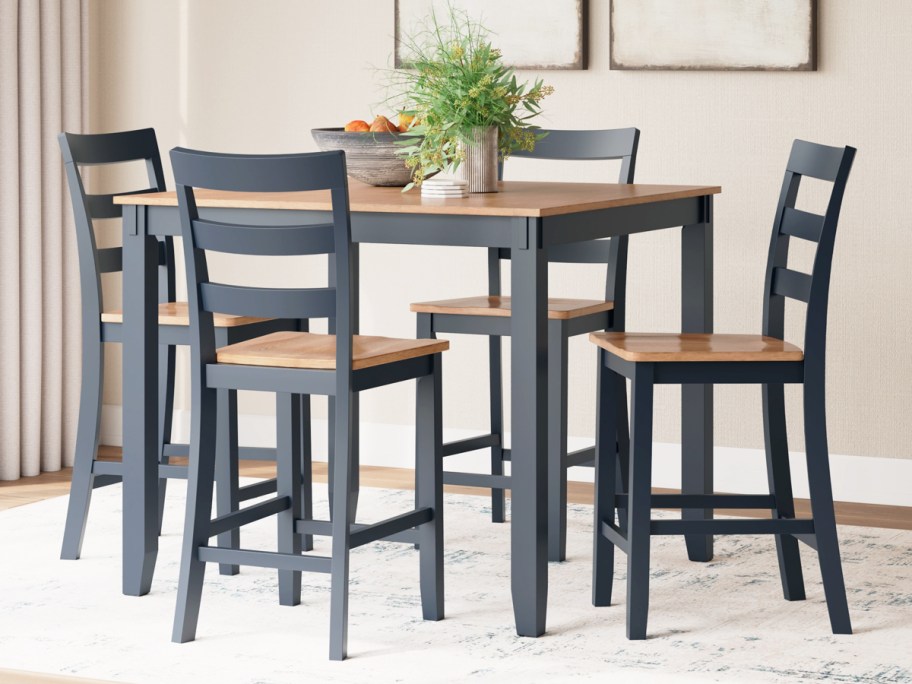 dining table and chairs set in kitchen