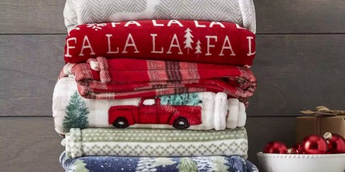 Holiday Throw Blankets ONLY $5.59 on JCPenney.online (Easy Gift Idea!)