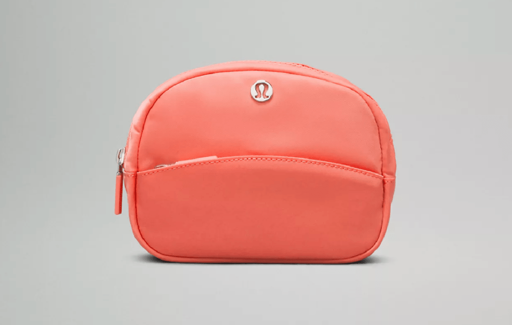 The Lululemon Go Getter Mini Pouch in Raspberry Cream