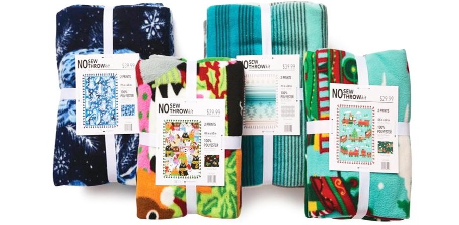 4 No-Sew Throw Kits