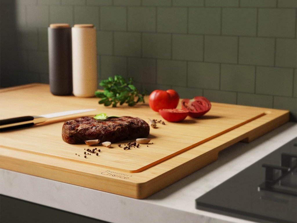 Prosumer's Choice Stovetop Cover Bamboo Cutting Board