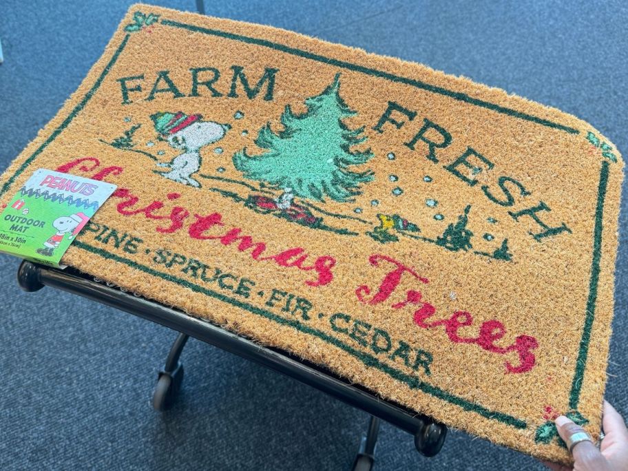 A Snoopy Christmas Coir Doormat