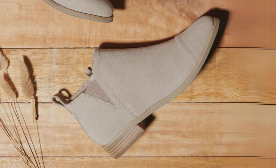 a beige toms ankle boot