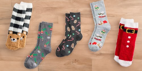 Cozy Holiday Socks Only $1.26 on Kohls.online (Regularly $6) | Great Stocking Stuffer!