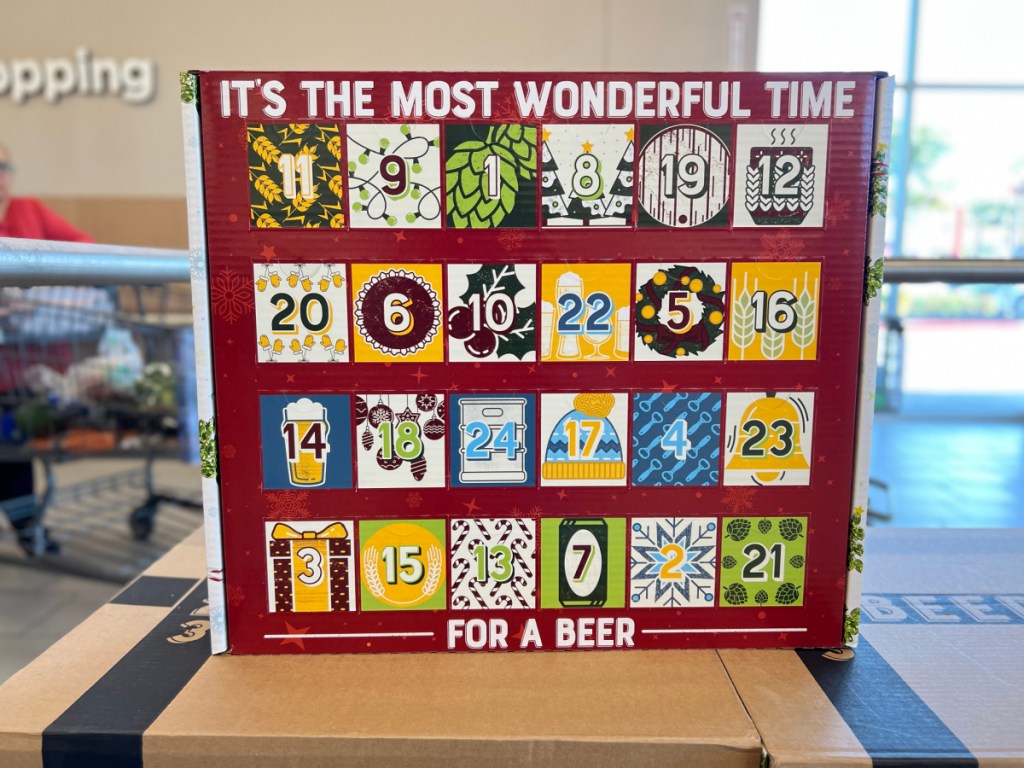 beer advent calendar in aldi store