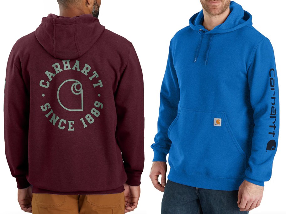 maroon and blue mens hoodies