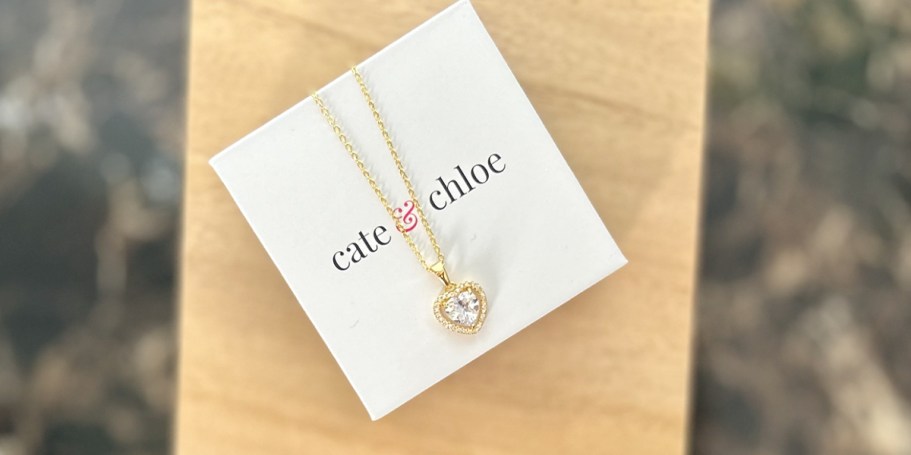 Cate & Chloe Amora Heart-Shaped Pendant Necklace w/ Gift Box Only $14.99 (Perfect for Mother’s Day!)