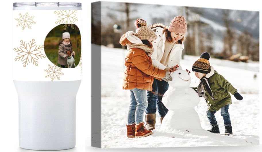 cvs photo tumbler and canvas print 