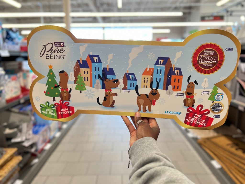 dog advent calendar shaped like bone