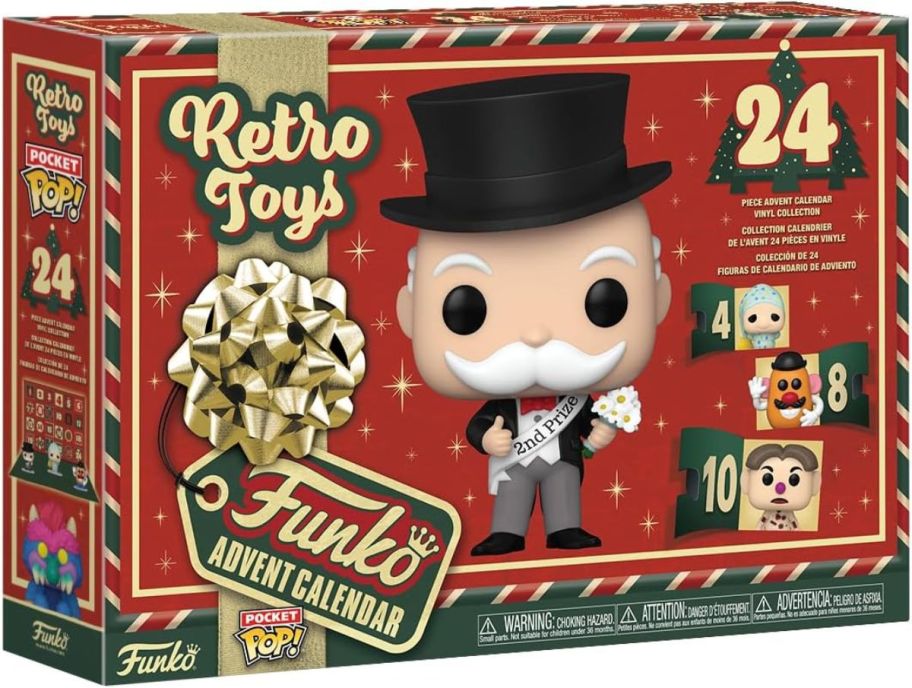 funko retro toys advent calendar on white background