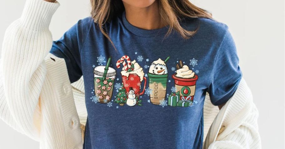 Christmas Graphic Tees from $12.79 Shipped | Starbucks, The Grinch, Swiftmas & More