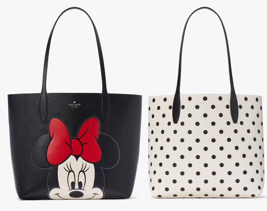 reversible tote bag with minnie mouse motif