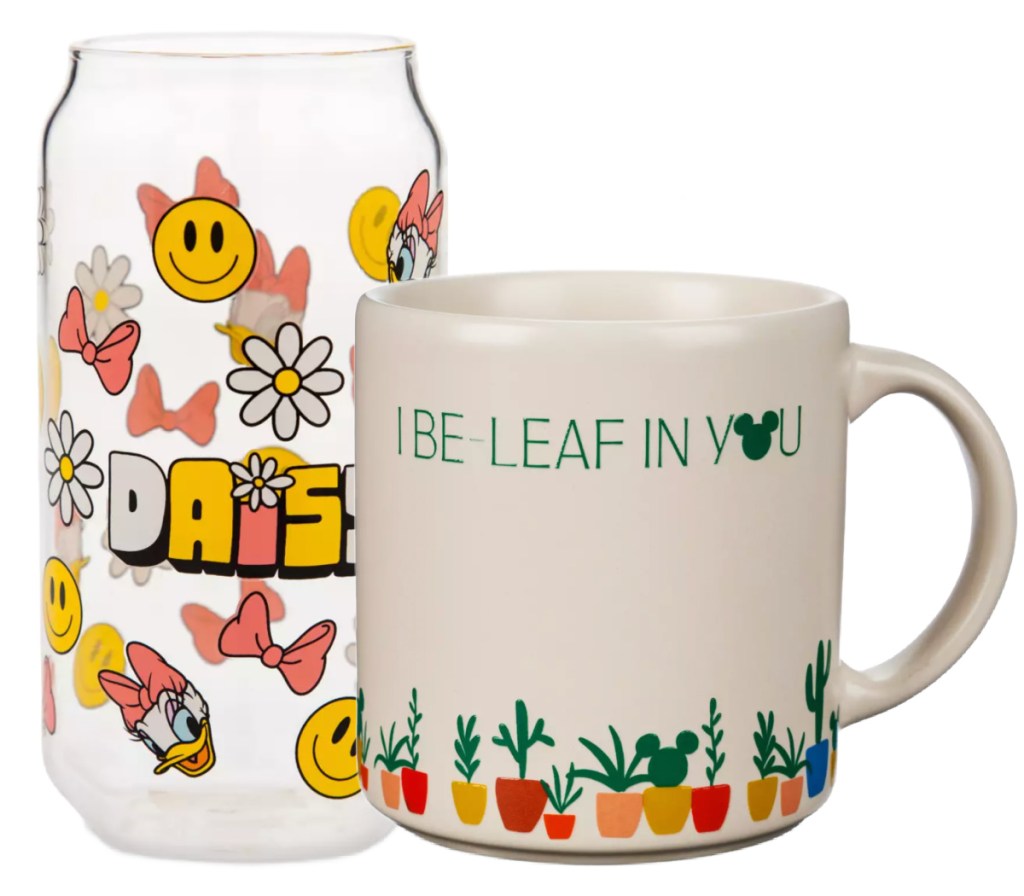 daisy retro glass and mug