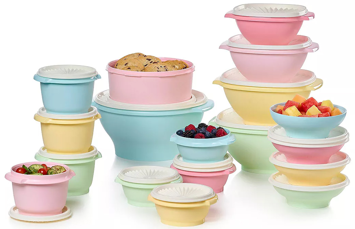 tupperware 36 piece food set in lots of colors