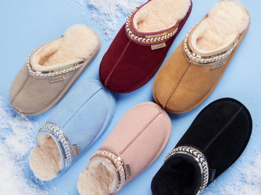 Bearpaw Tanya Suede Embellished Slipper Mules