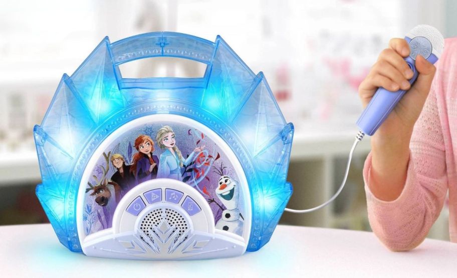 frozen two sing along boombox on a table top