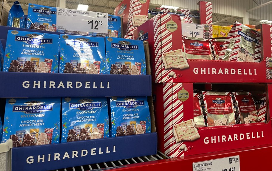 Ghirardelli Snowmen Chocolate Assortment and Peppermint Bark Collection