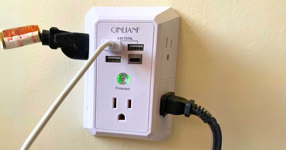 Wall Outlet Extender & Surge Protector Just $9.98 Shipped for Amazon Prime Members