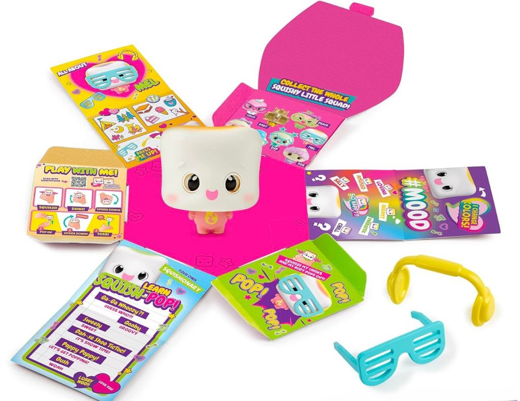 Mel the marshmallow interactive toy and packaging stock image