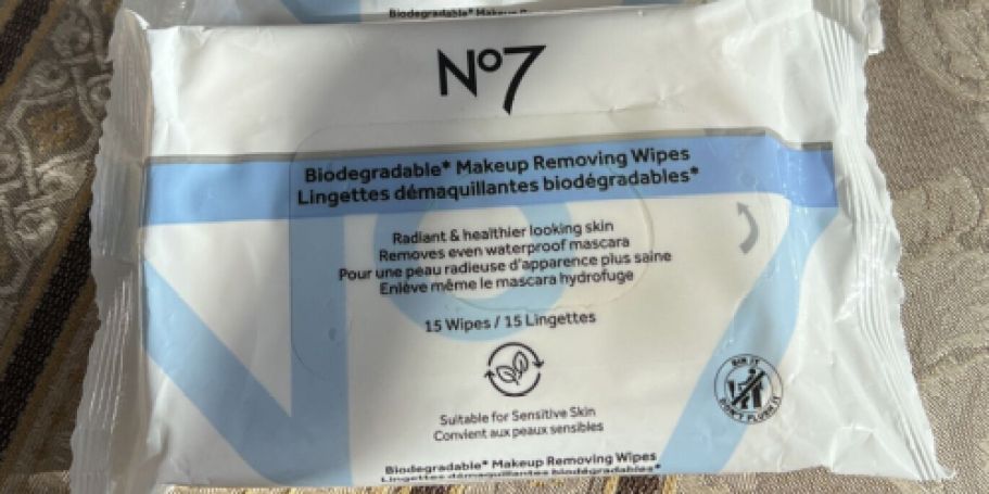 Get TWO No7 Makeup Remover Wipes for Only $2.41 on Walgreens.online