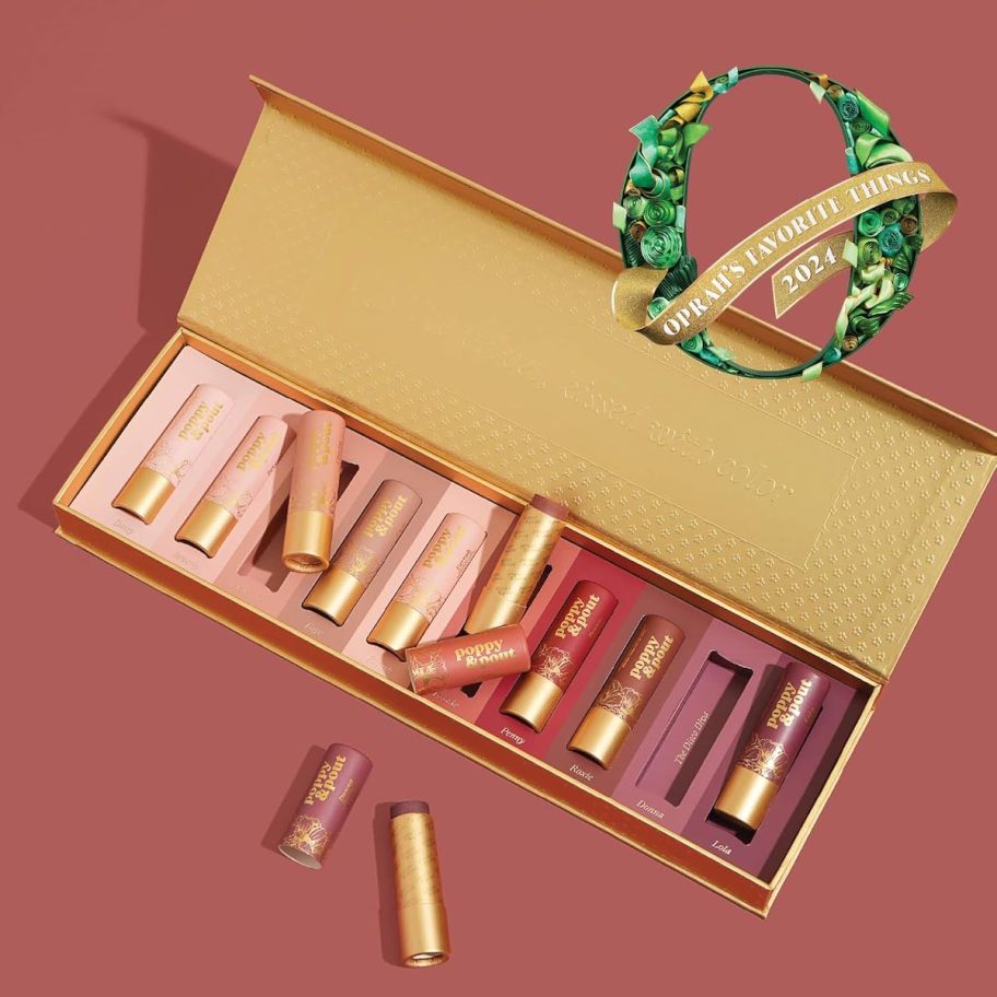 oprah's favorite things poppy and pout lip balm kit