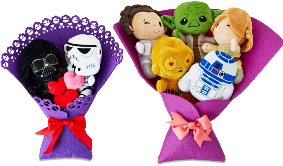 two Star Wars Plush Valentine's Bouquets