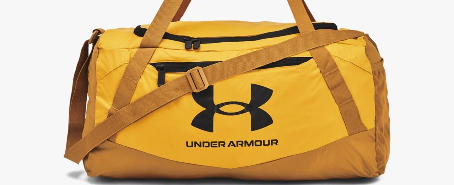 yellow under armour duffle bag