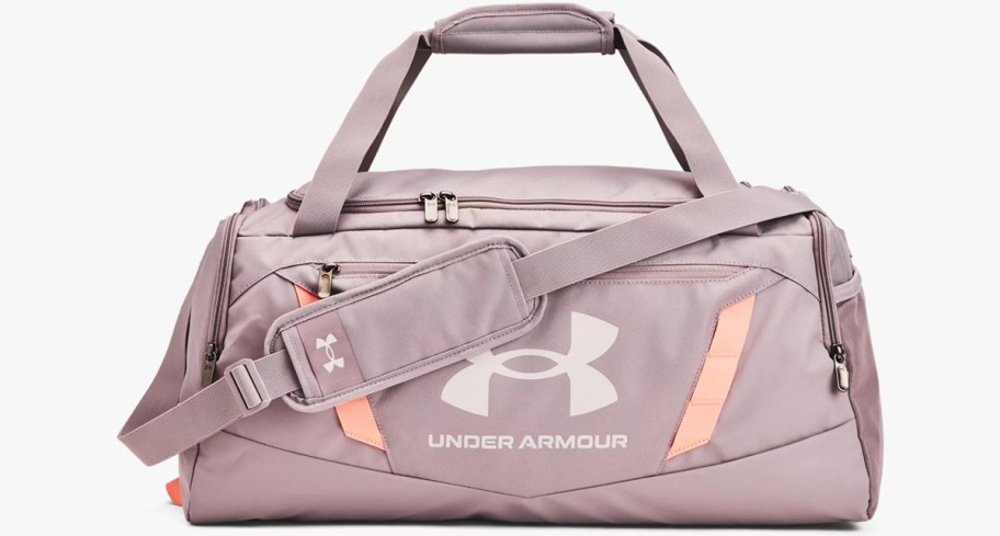 light pink duffle bag