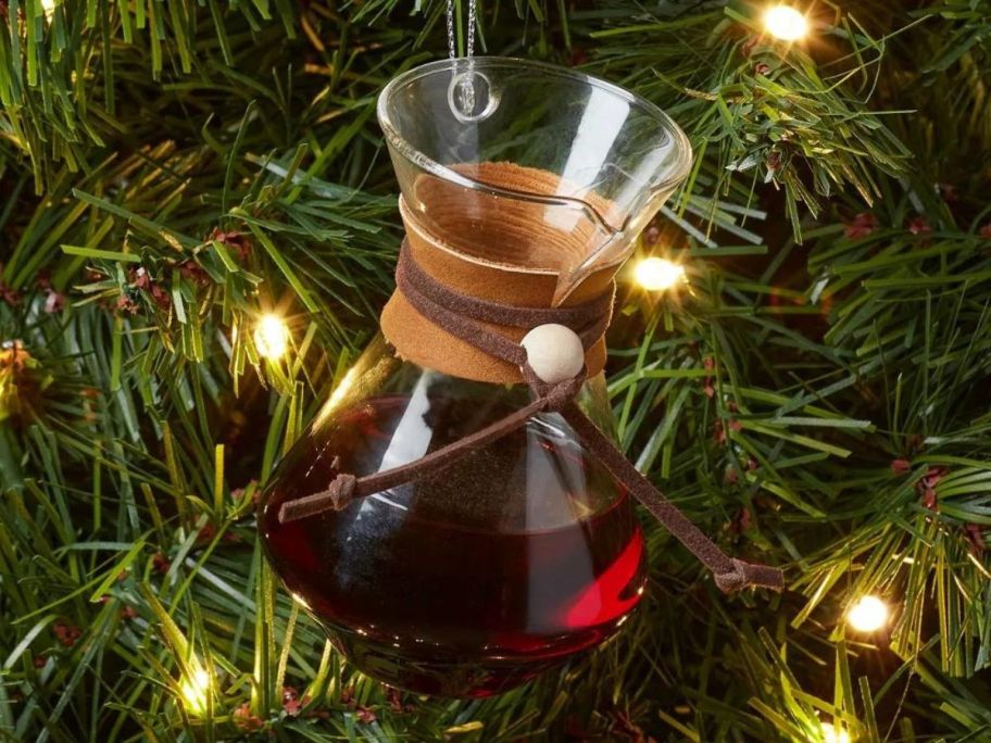 Wondershop Glass Pour Over Coffee Maker Christmas Tree Ornament