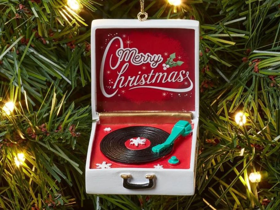 Wondershop 'Merry Christmas' Record Player Christmas Tree Ornament 