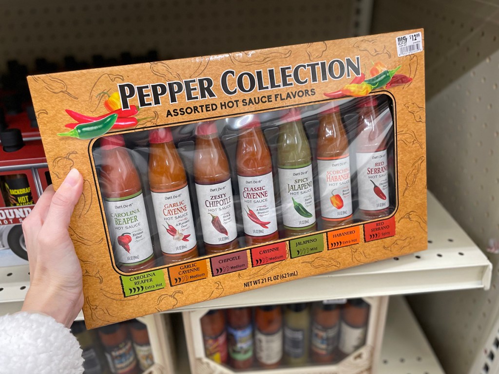 hand holding pepper colelction gift set