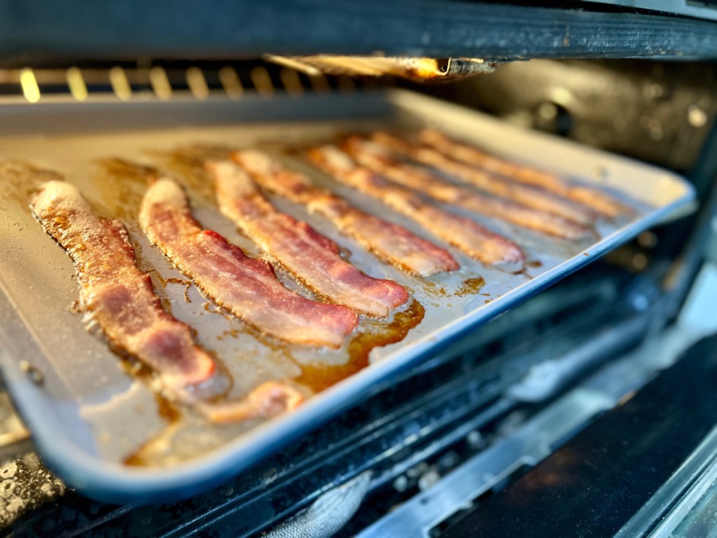 cooking bacon on a sheet pan