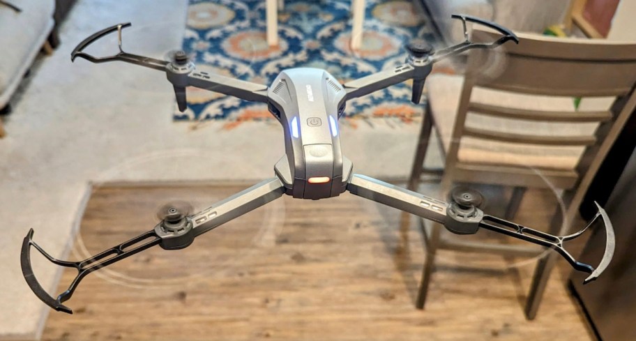 drone hovering in air