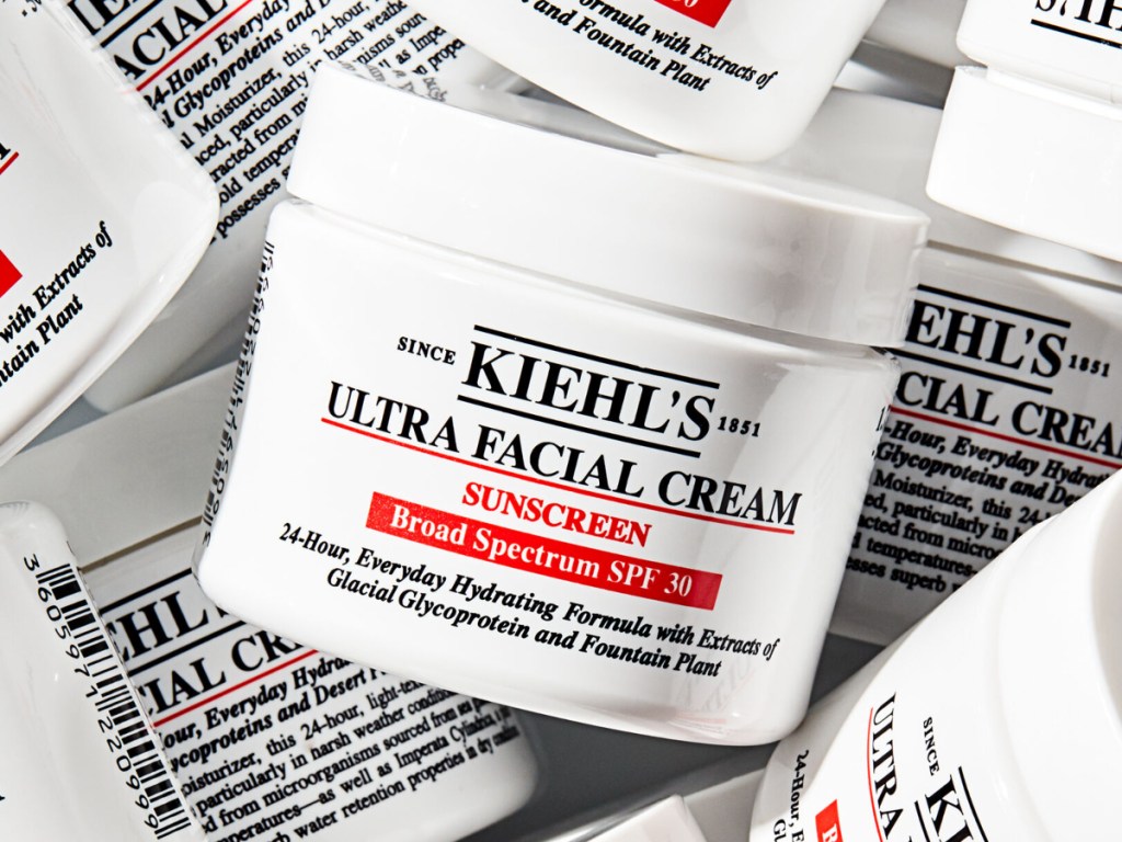 jars of Kiehl's sunscreen