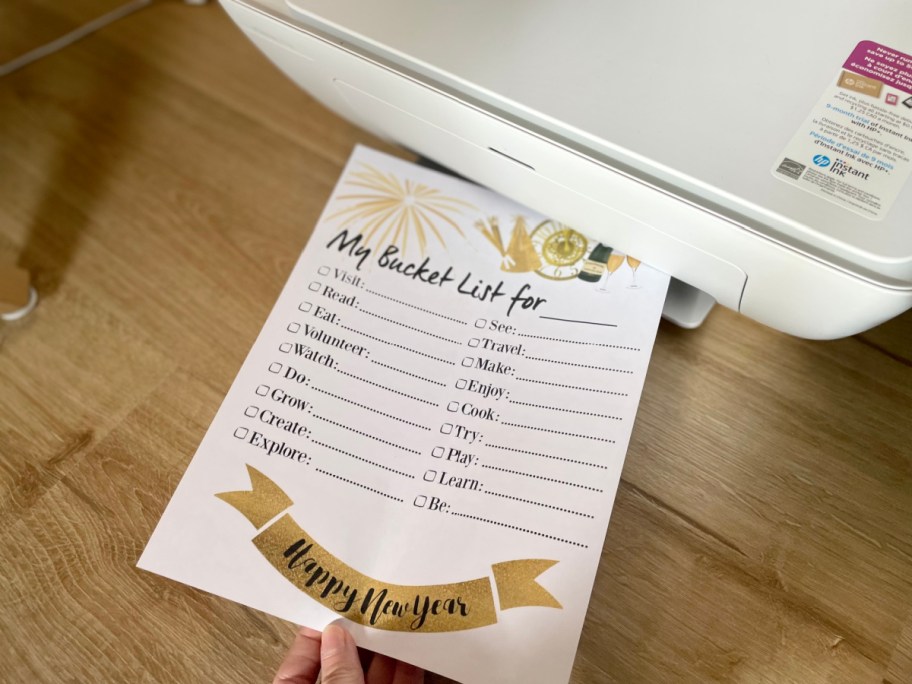 new years bucket list printable onlineing out of the printer