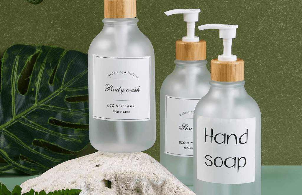 soap bottles 3 pack 