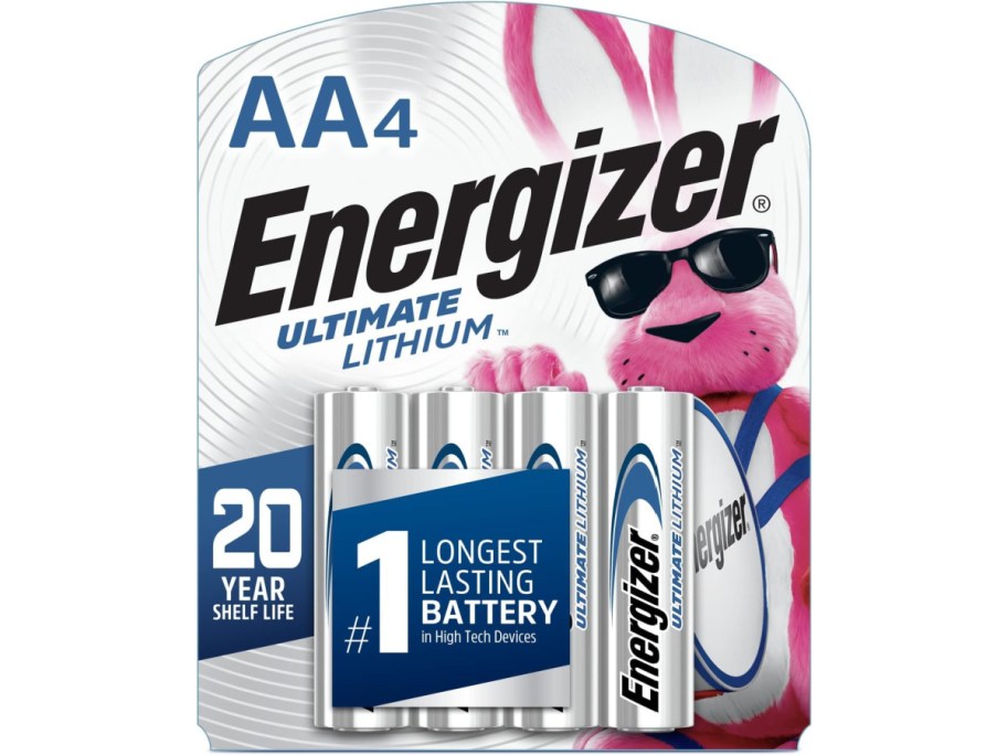 stock image of AA energizer 4 pack batteries