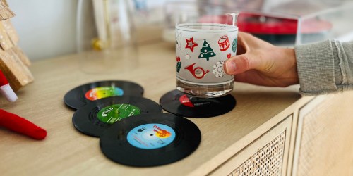 Vinyl Record Coaster Set ONLY $5.99 on Amazon (These Always Sell Out!)