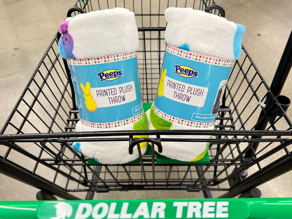 Dollar Store Peeps Printed Plush Throw