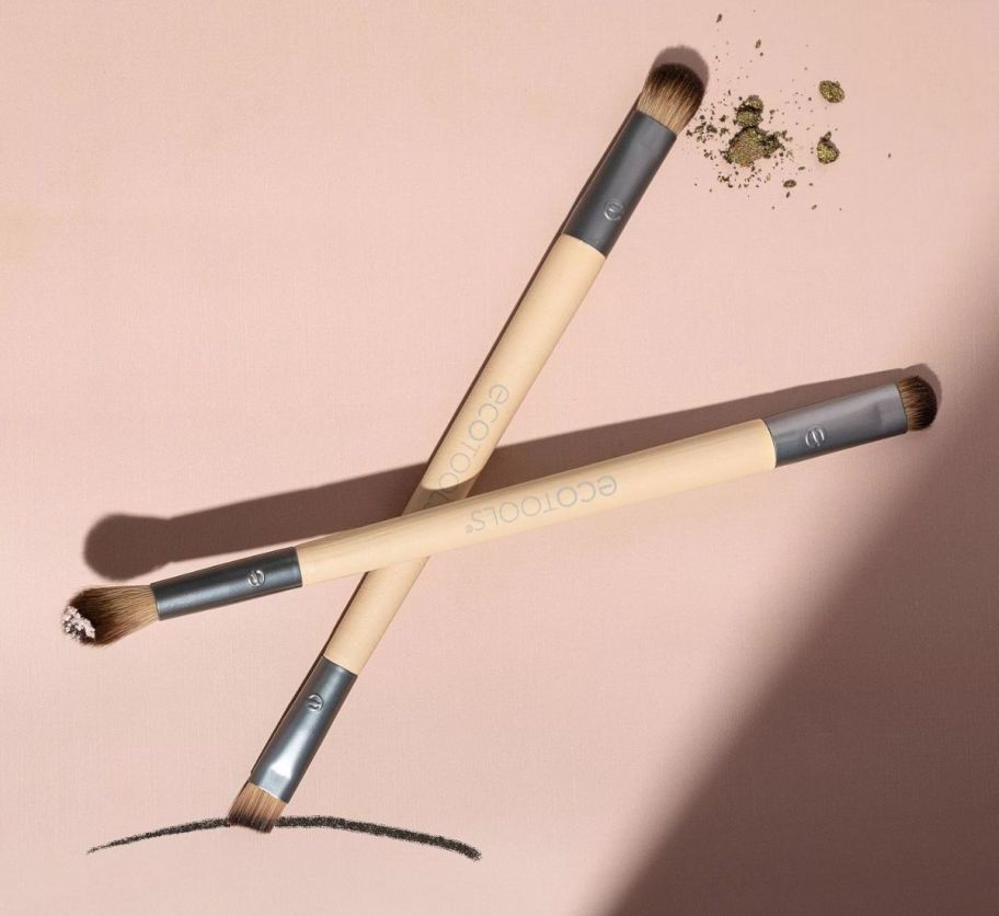 two ecotools eye makeup brushes