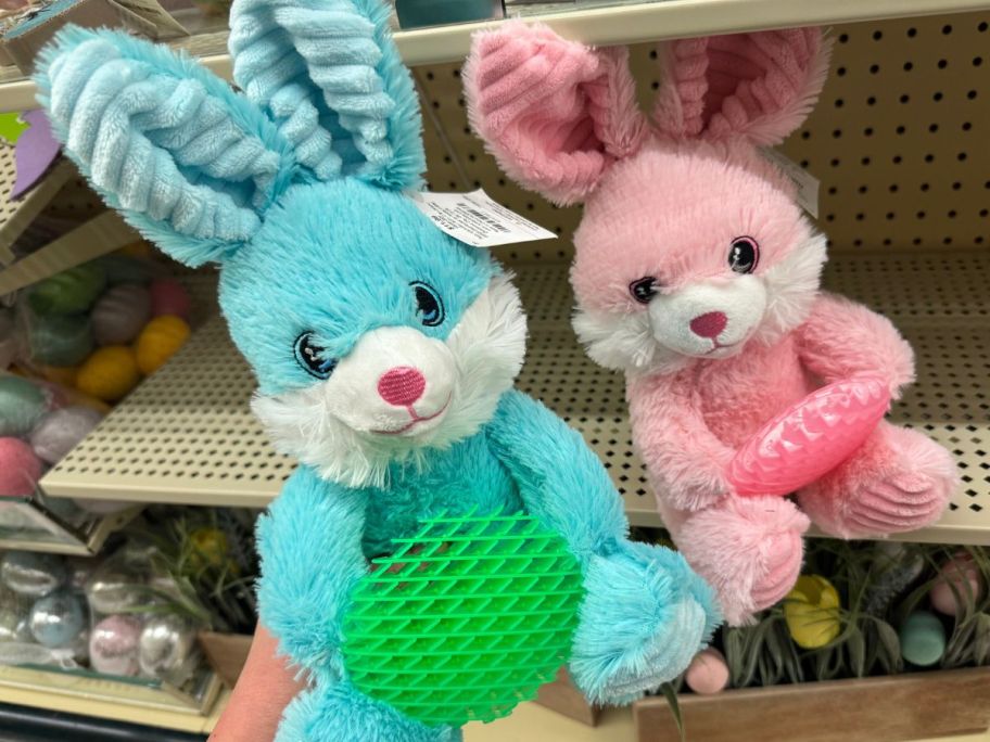 Two Hobby Lobby Plush Bunnies Worm