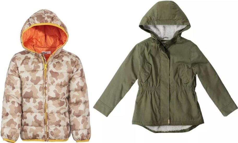 Stock images of two kids jackets from Macy's