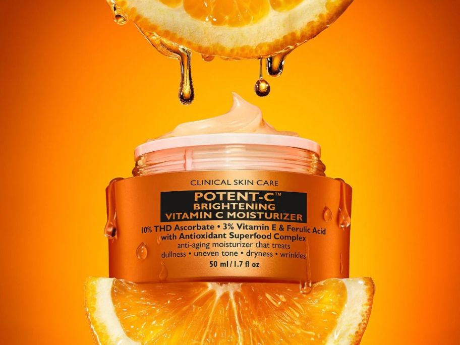 Peter Thomas Roth Potent-C Brightening Vitamin C Moisturizer 1.7oz with orange slices